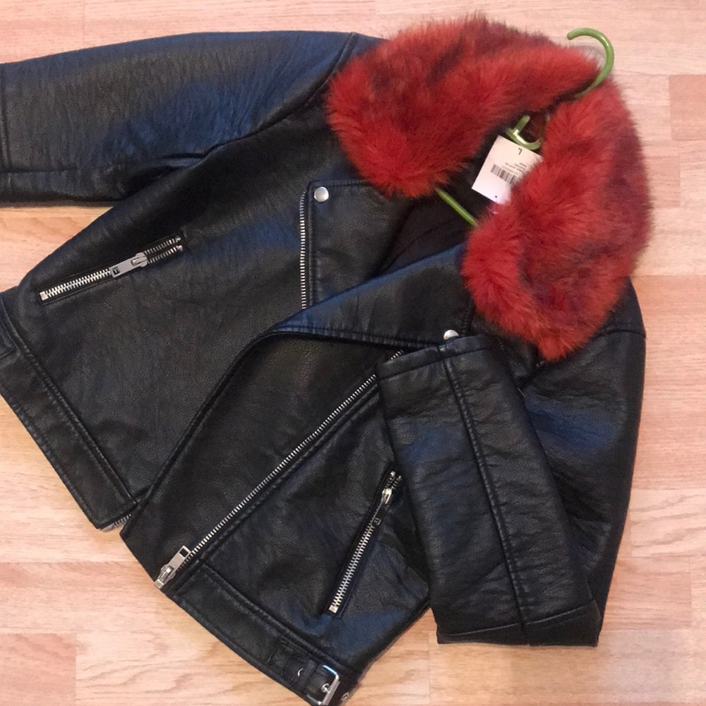 Faux Fur Leather jacket